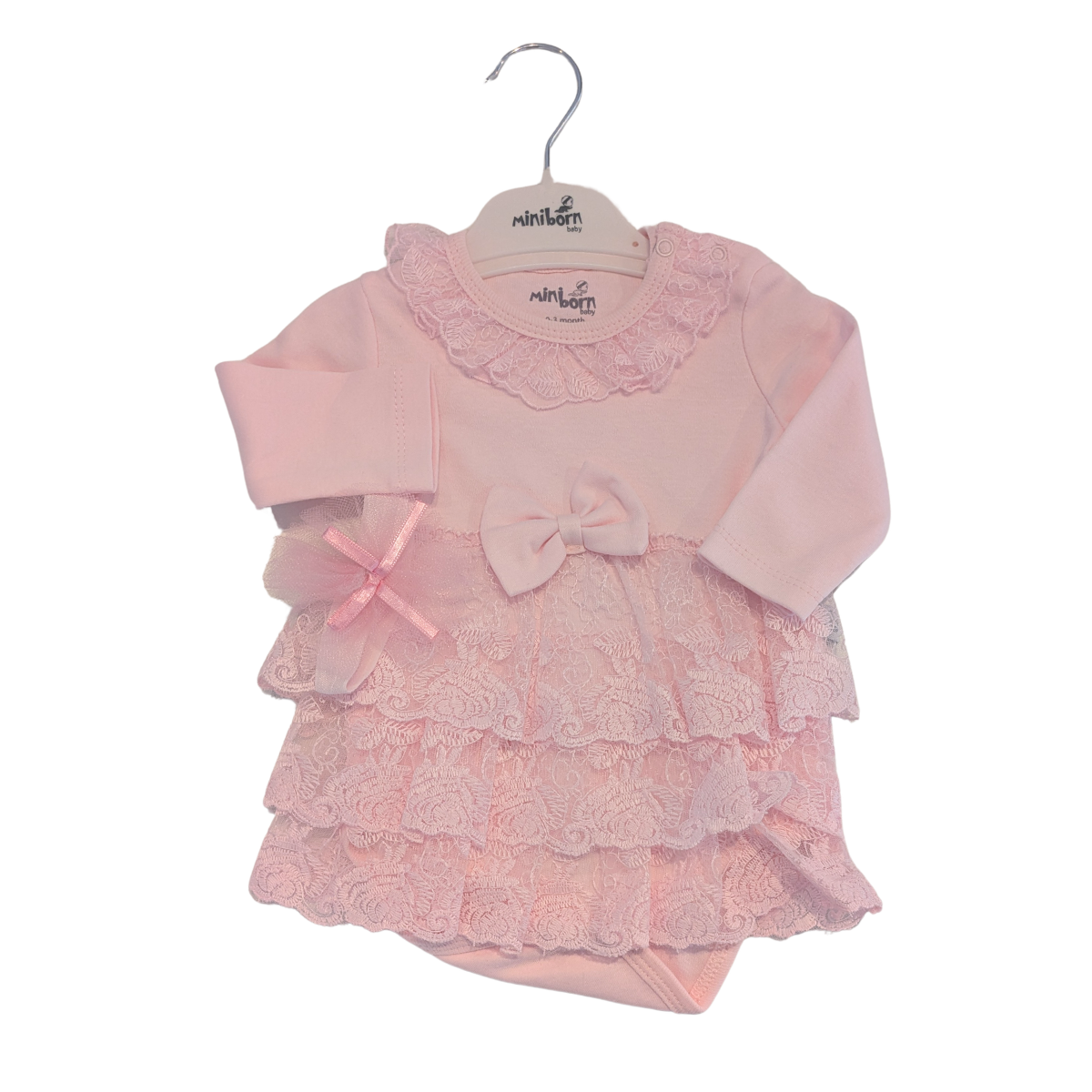 Baby Body in Kleid-Optik – zartes Rosa, elegant und verspielt