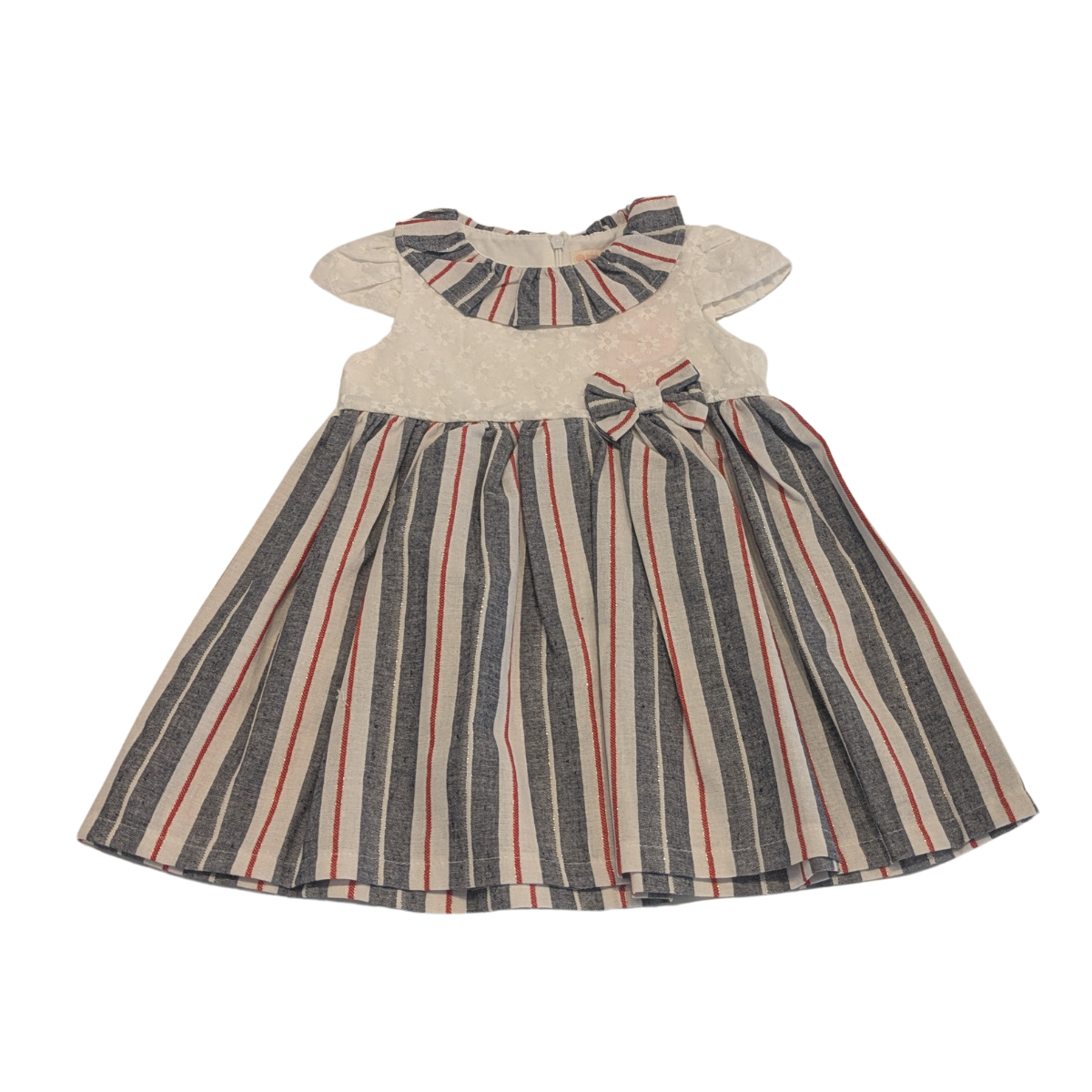 Elegantes Mädchenkleid mit Streifenmuster – Größen 80–104