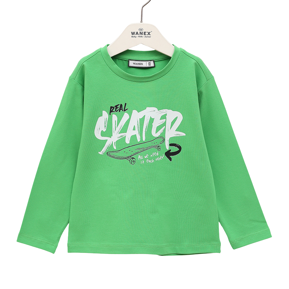 Langarmshirt „Real Skater“ Junge – Größen 92–122 – in Gelb oder Grün