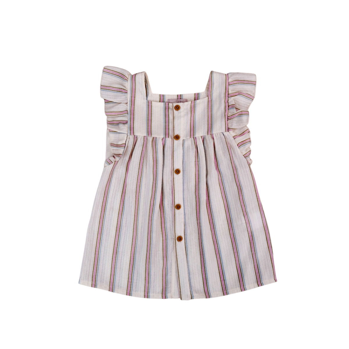 Leichtes Baumwollkleid mit Rüschen (1–4 Jahre)