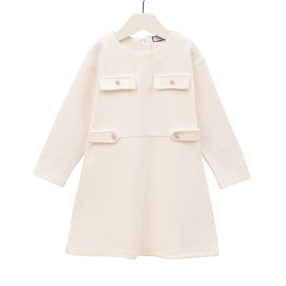 Mädchen Kleid in Creme – zeitlos & stilvoll