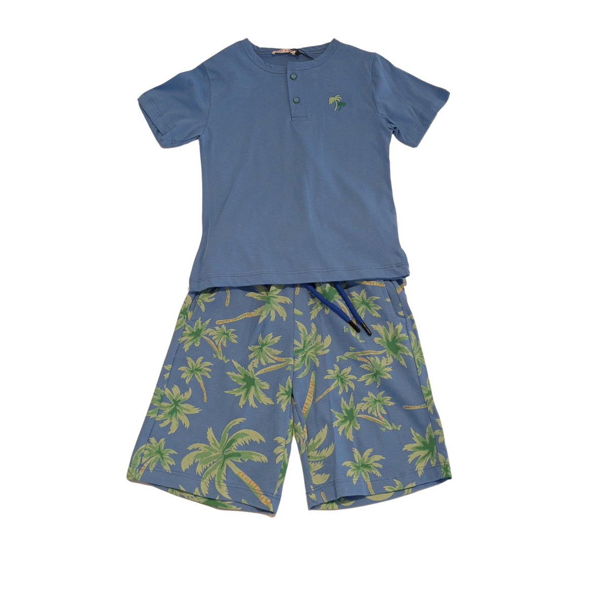 Jungen Sommer-Set mit Palmenprint - 6 bis 10 Jahren