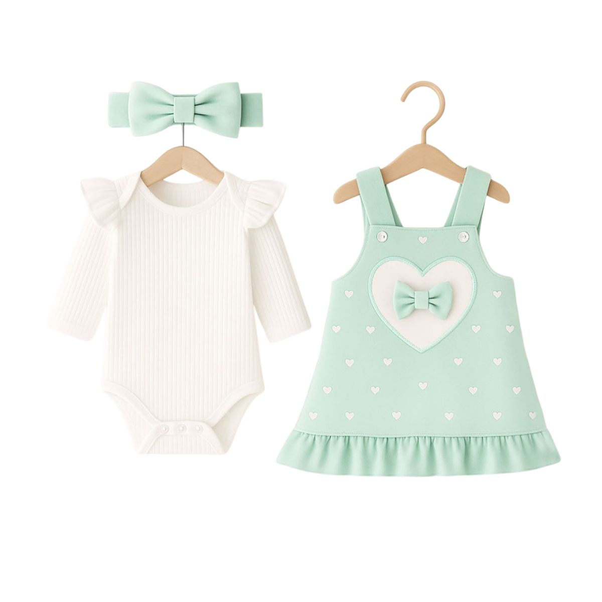 Baby Mädchen Set mit Kleid & Body – süß, verspielt & modern