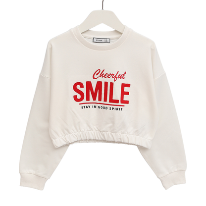Mädchen Crop Sweatshirt – modern, lässig und bequem