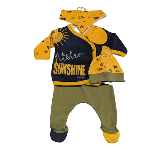 Baby Set für Neugeborene„Mister Sunshine“ – strahlend süß und super bequem