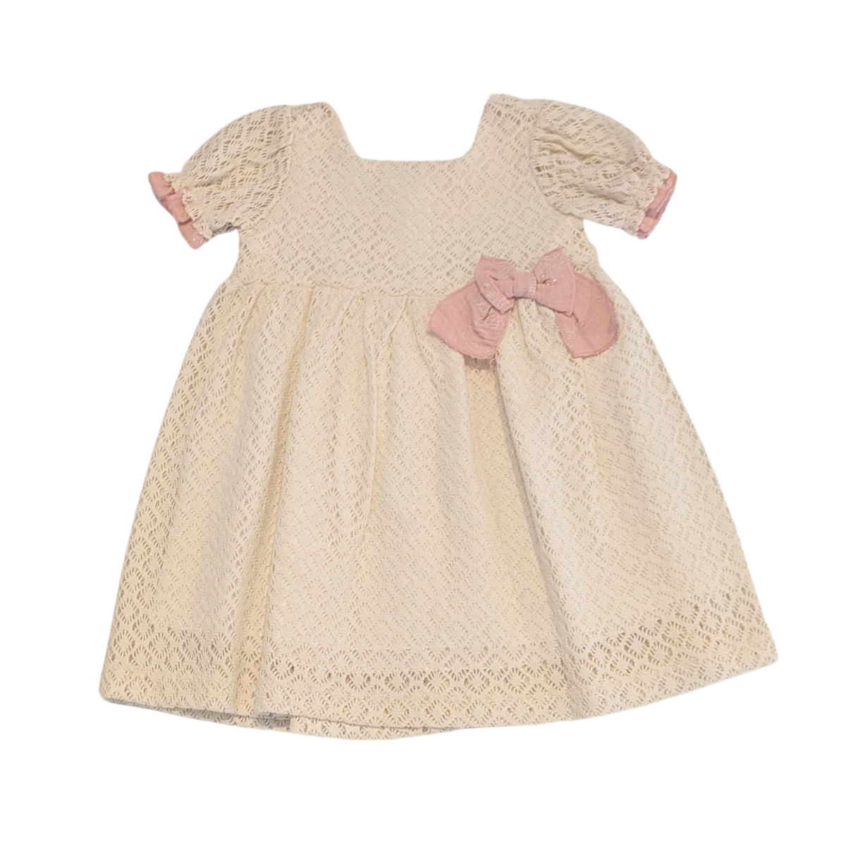 Elegantes Mädchenkleid mit Schleife – Größe 80–104