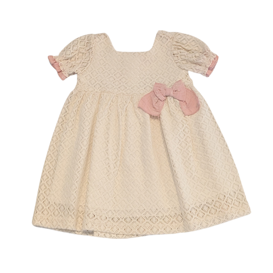 Elegantes Mädchenkleid mit Schleife – Größe 80–104