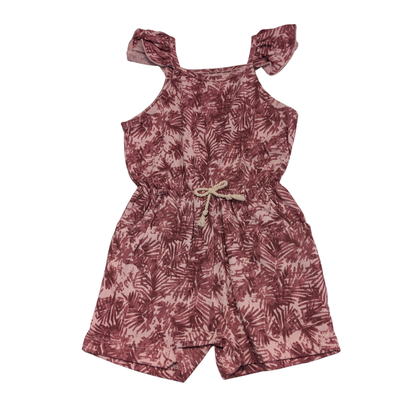 Mädchen Sommer Jumpsuit mit Palmenmuster