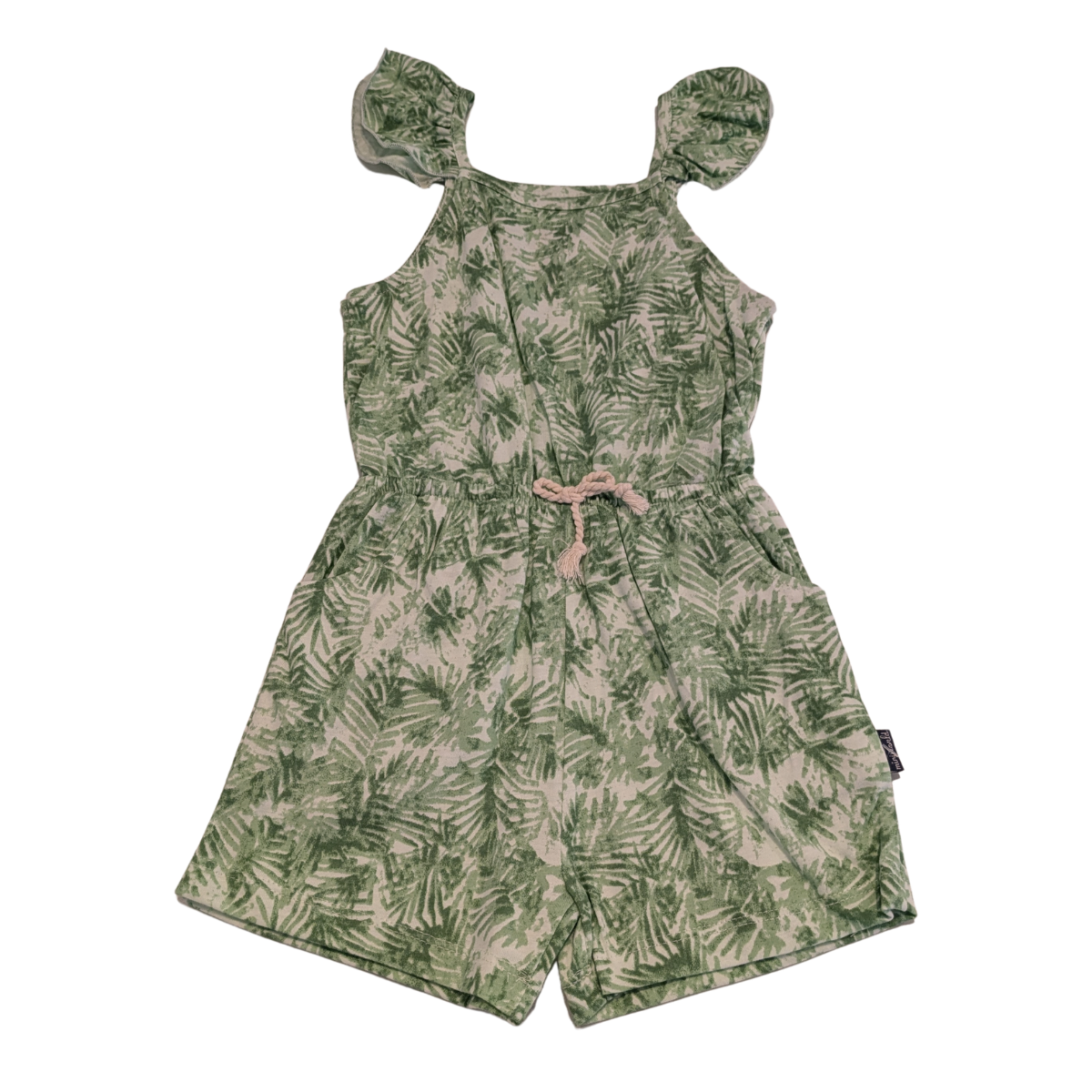 Mädchen Sommer Jumpsuit mit Palmenmuster