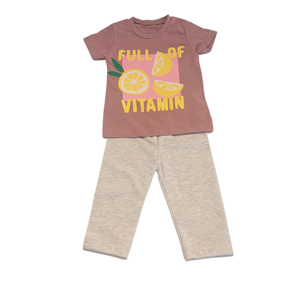 Mädchen Sommer-Set mit T-Shirt und Leggings (3 bis 6 Jahre)