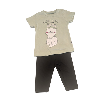 Mädchen Sommer-Set mit T-Shirt und Leggings (3 bis 6 Jahre)