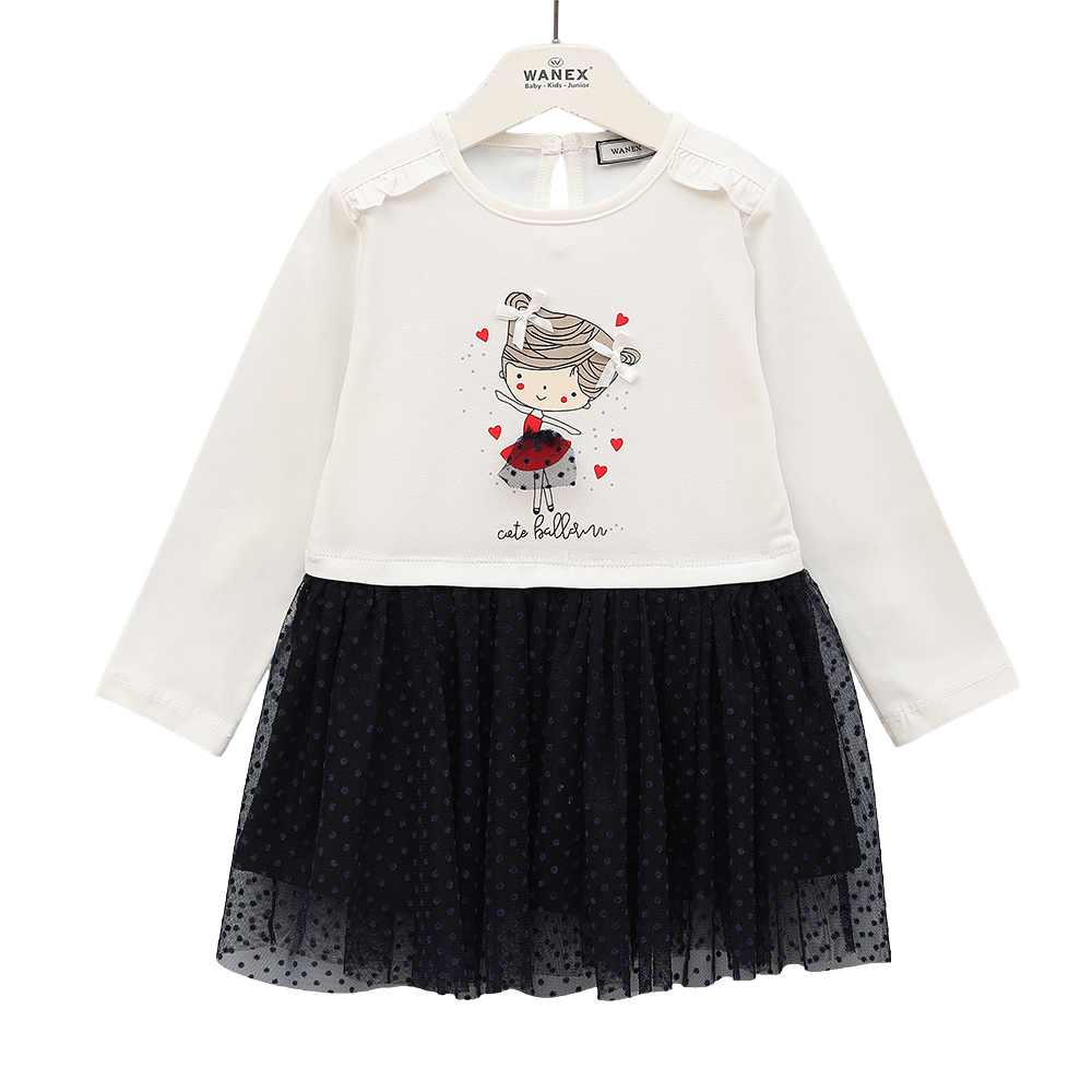 Mädchenkleid mit Tüllrock & Herzmotiv – verspielt & elegant