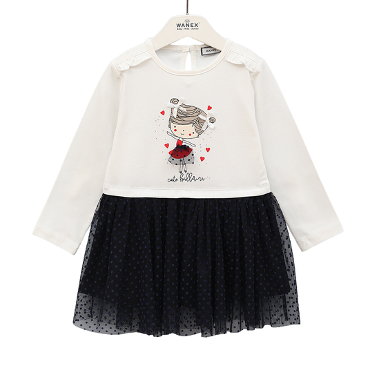 Mädchenkleid mit Tüllrock & Herzmotiv – verspielt & elegant