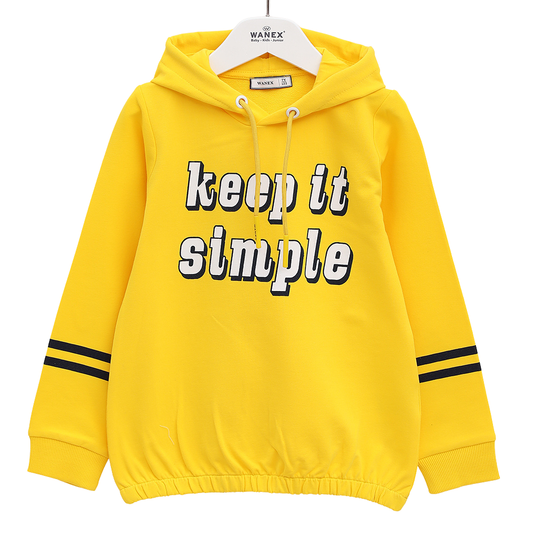 Sweatshirt „Keep it Simple“ – Gelb