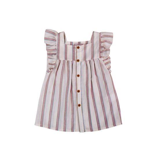 Leichtes Baumwollkleid mit Rüschen (1–4 Jahre)