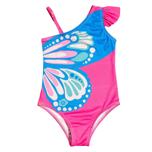 Mädchen Badeanzug mit Schmetterlings-Design (3–7 Jahre)