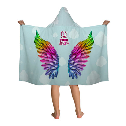 Kinder Badeponcho & Strandtuch 70 × 140 cm – für große Träumer bis 10 Jahre